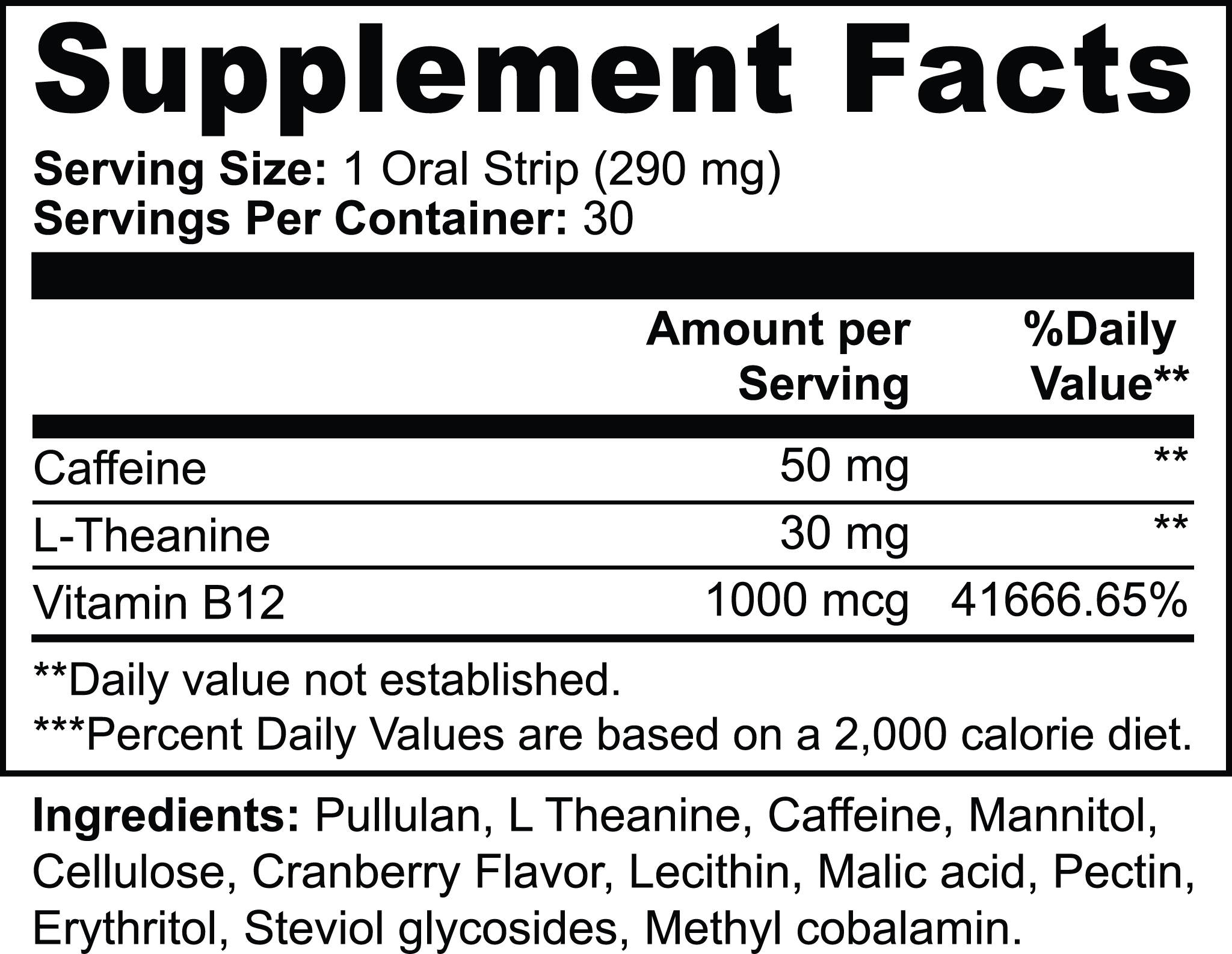 ALPHA ENERGY STRIPS (50 MG)