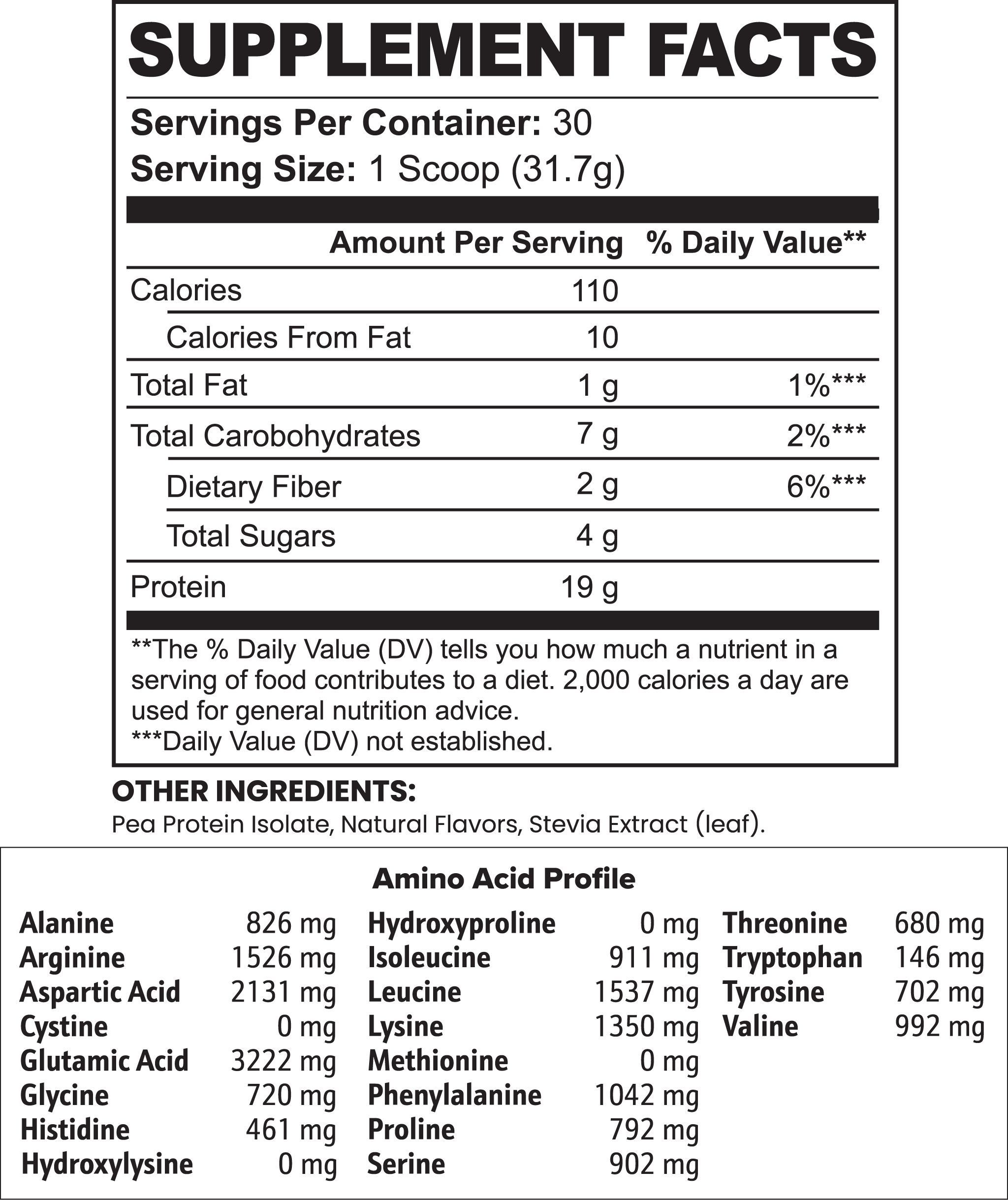 ALPHA VEGAN PEA PROTEIN ISOLATE (CHOCOLATE)