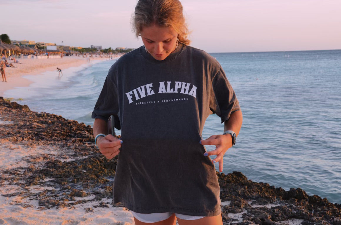 CLASSIC OVERSIZED TEE-CHARCOAL