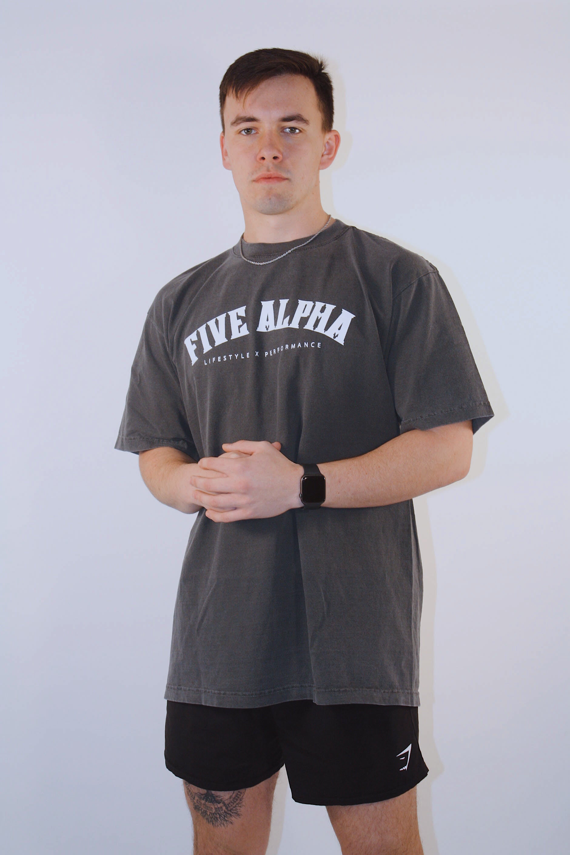 CLASSIC OVERSIZED TEE-CHARCOAL