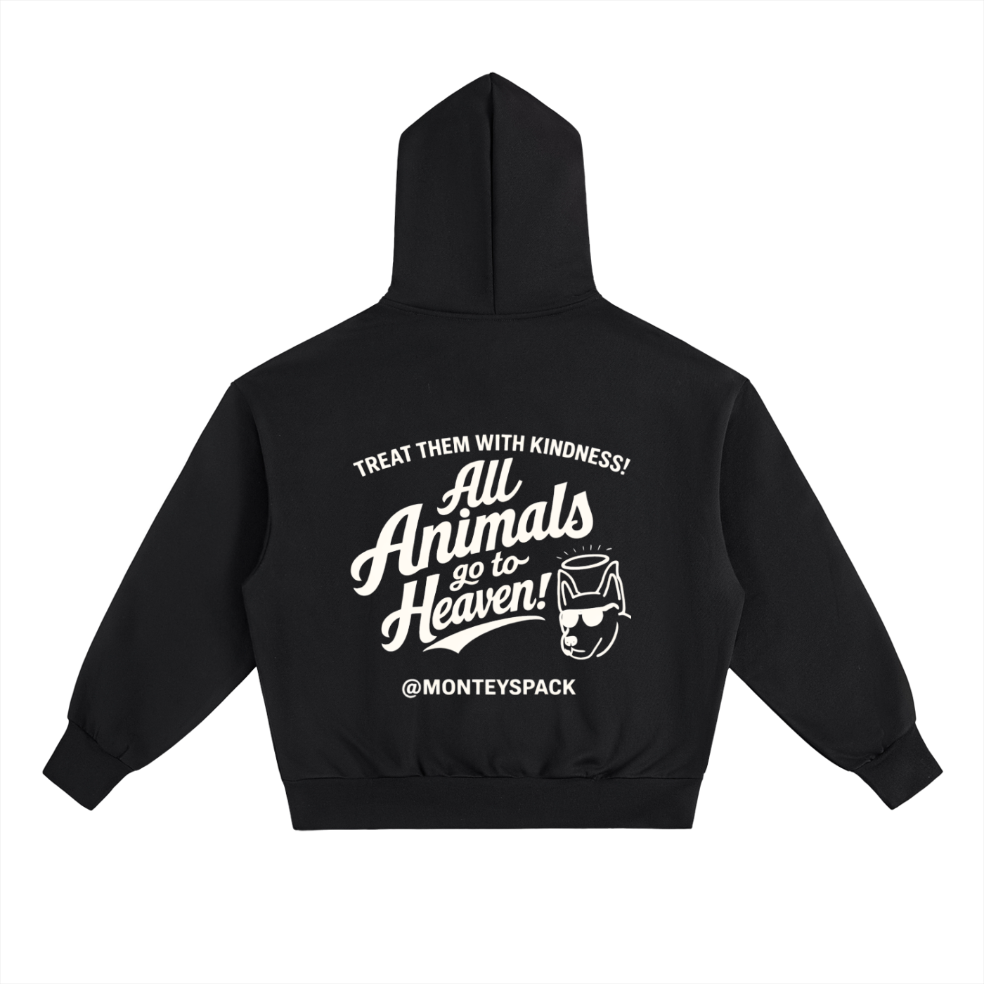 "ALL ANIMALS GO TO HEAVEN" BOX HOODIE